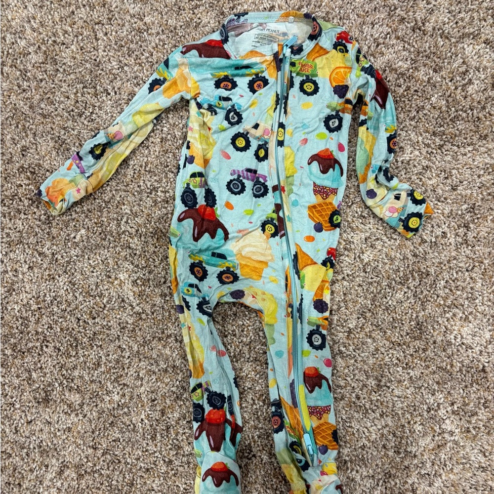 Posh Peanut Multicolor Kids Pajama Footies - Picture 1 of 4